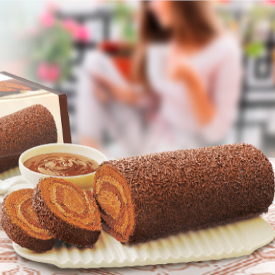 Cocoa Chocolate Italian Premium Swiss Roll Cake Freddi 300g